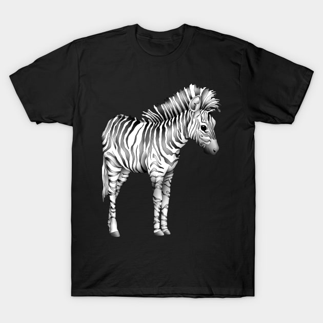 Cute Baby Zebra T-Shirt by Zodiart